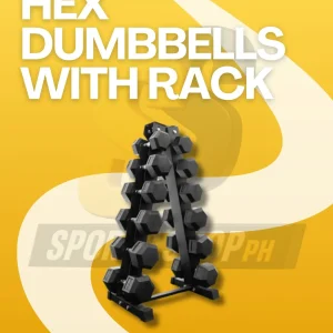 Hex Dumbbells with Rack